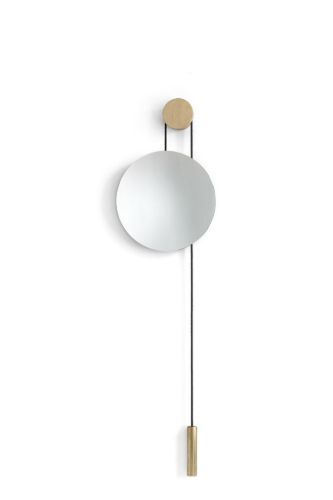 New Works Rise & Shine Wandspiegel – Eiche/Messing
