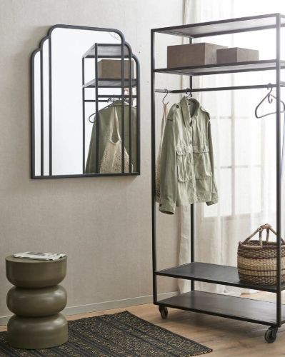 Nordal SKYLARK Spiegel 102x82 cm - Schwarz