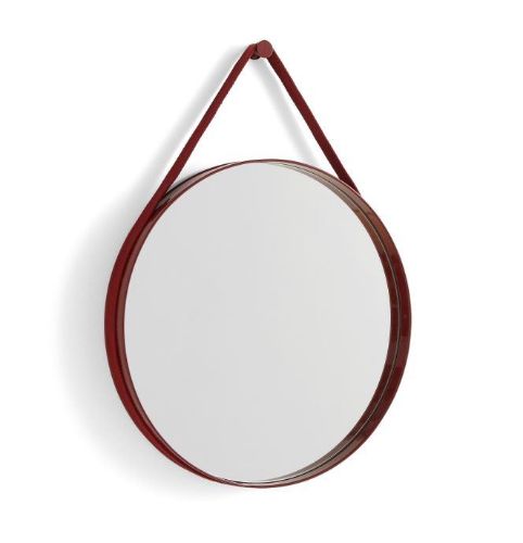 HAY Strap Mirror No. 2 Ø: 50 cm - Red