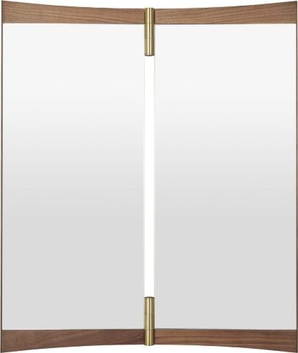 GUBI Vanity Wall Mirror 2 58,2x69 cm - American Oiled Walnut/Brass