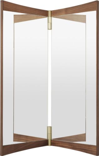 GUBI Vanity Wandspiegel 2 58,2x69 cm - Amerikanischer geölter Walnuss/Messing