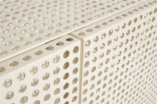 HAY Perforated Floor Cabinet Medium 146,5x89 cm - Stahl/Eierschale