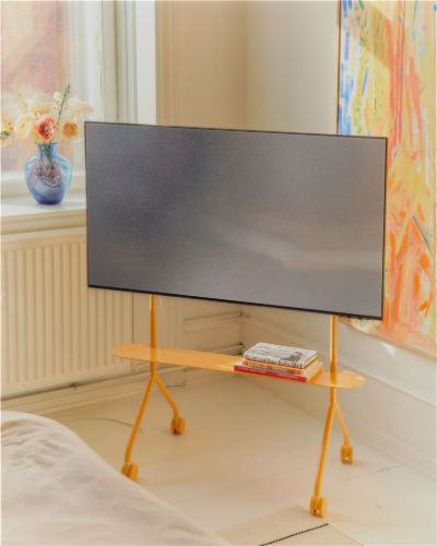 Sockel-Rohrregal für TV-Ständer 99x18 cm - Aprikose