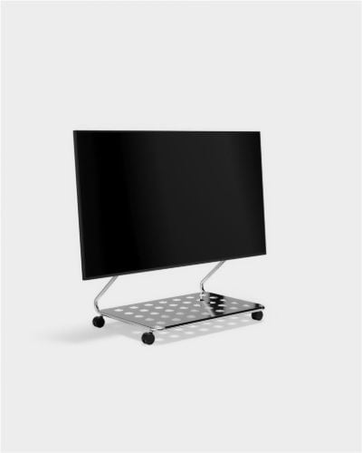 Sockel-Disco-TV-Ständer - Metall/Chrom