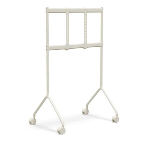 Pedestal Moon Light Rollin' TV-Stander - Metal/Pearl