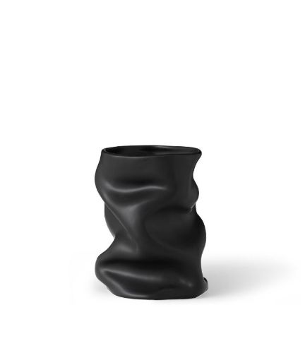 Audo Copenhagen Collapse Vase H: 20 cm - Schwarz