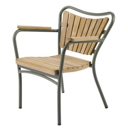 Mandalay Marguerit Børnestol H: 47 cm - Teak/Olivengrøn