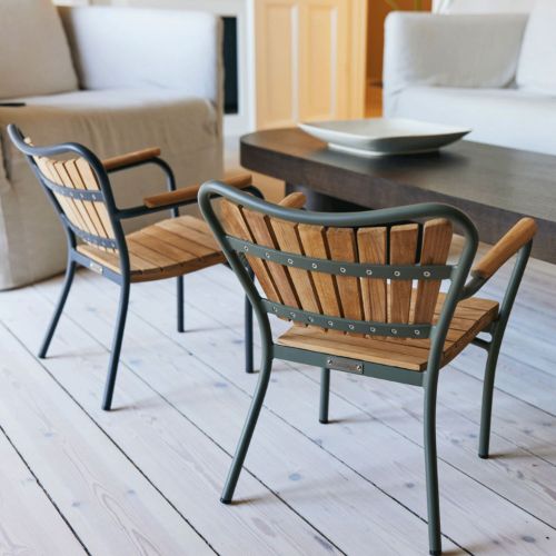 Mandalay Marguerit Kinderstuhl, Höhe: 47 cm – Teak/Olivgrün