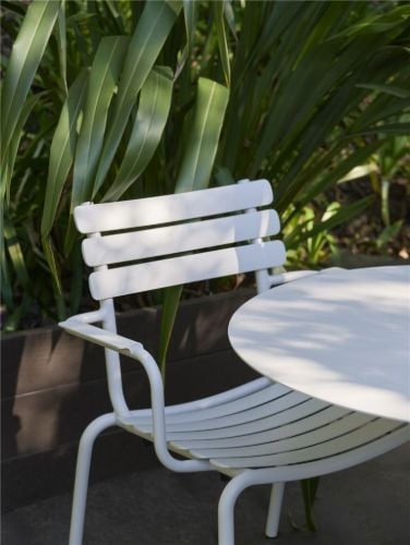 HOUE Alua Esszimmerstuhl H: 82 cm - Aluminium/Gedämpftes Weiß