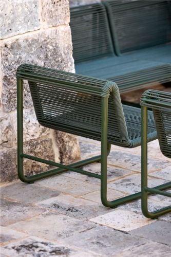 Cane-line Outdoor Al Dente Loungestuhl - Aluminium/Dunkelgrün