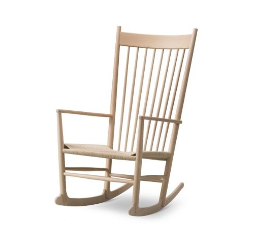 Fredericia Furniture 16000 J16 Wegner Gyngestol SH: 42 cm - Sæbebehandlet Eg/Naturfarvet Flet