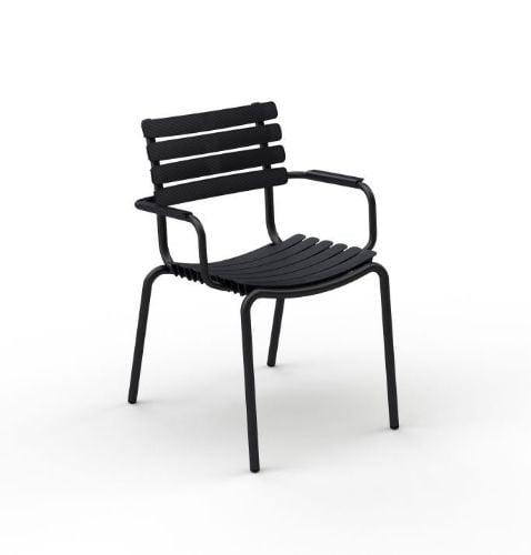 HOUE ReCLIPS Spisebordsstol B: 61 cm - Sort / Aluminium