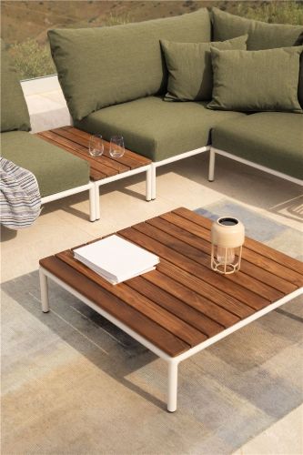 HOUE Level 2 Lounge Beistelltisch 40x81 cm - Thermo Esche/Gedämpftes Weiß