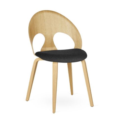 Vermund VL1100 Spisebordsstol  - Olieret Eg/Sort Re-Wool