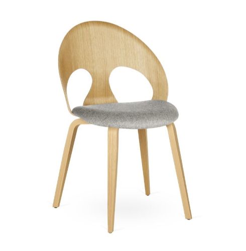 Vermund VL1100 Spisebordsstol  - Olieret Eg/Lysegrå Re-Wool