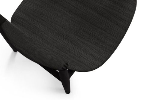 Bent Hansen Asger Holzstuhl M. Holzsitz H: 80 cm – Schwarz gebeizte Eiche
