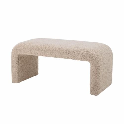 Bloomingville Bobbie Bench L: 100 cm - Weiß/Natur