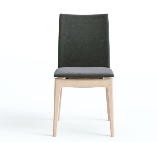 Skovby SM63 Esstischstuhl H: 88 cm - Weiß geölte Eiche / Remix 133