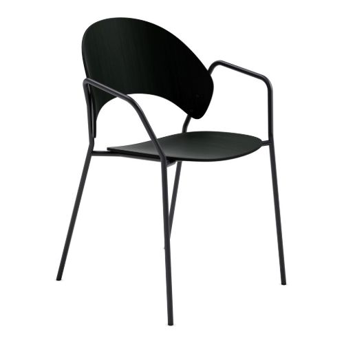 Please Wait To Be Seated Dosina Spisebordsstol m. Armlæn SH: 46 - Sort Eg