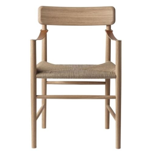 FDB Møbler J186 Hesbjerg Stol SH: 45 cm - Naturolieret Eg 