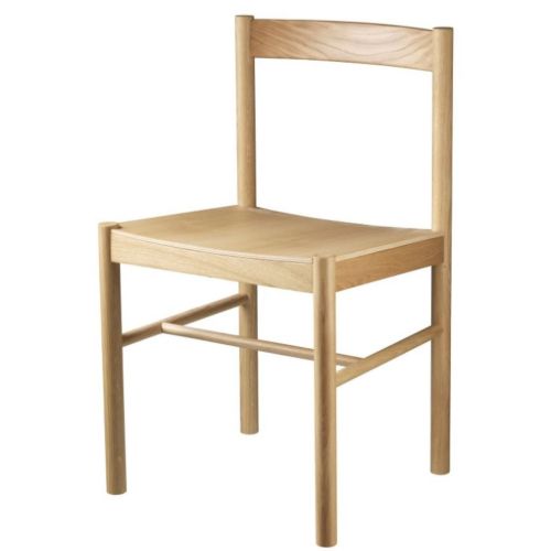 FDB Møbler J178 Lønstrup Stol SH: 46 cm - Naturlakeret Eg 