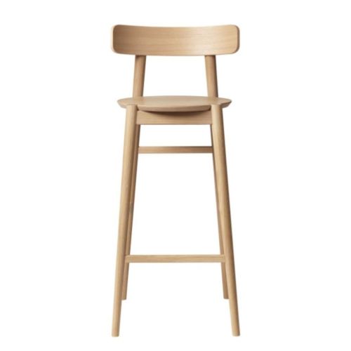 FDB Møbler J185 Øst Counterstol SH: 79,5 cm - Naturlakeret Eg