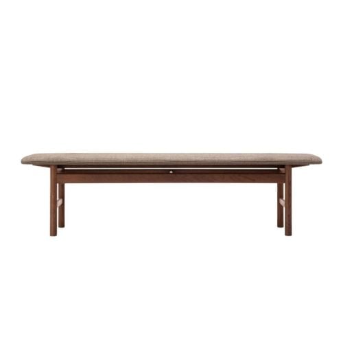 Fredericia Furniture 3172 Mogensen Sædepolstret Bænk L: 171,5 cm - Fuse Tekstil/Olieret Røget Eg