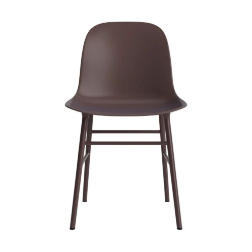 Normann Copenhagen Form Spisebordsstol - Pulverlakeret Stål/Brun