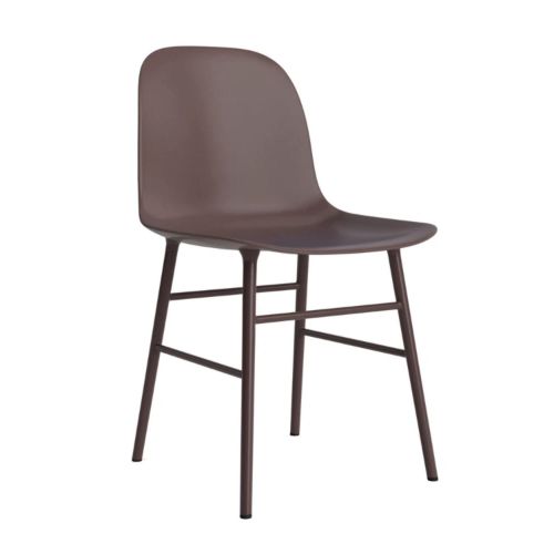 Normann Copenhagen Form Esszimmerstuhl - Pulverbeschichteter Stahl/Braun