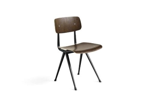 HAY Result Spisebordsstol  - Black Powder Coated Steel/Smoked Lacquered