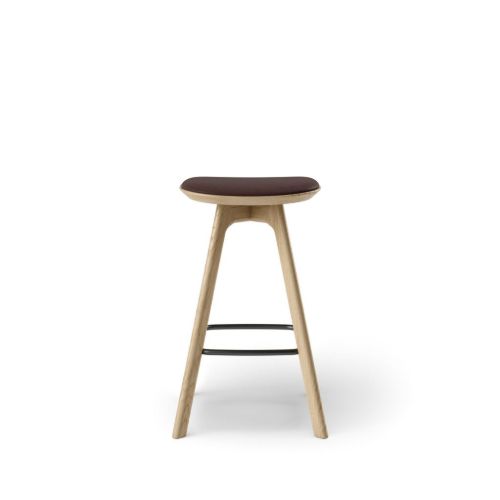 Brdr. Krüger Pauline Barstol H: 65 cm - Olieret Eg/Cinnamon Læder 