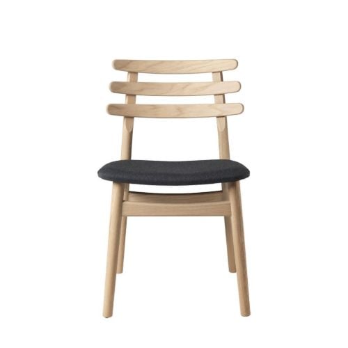 FDB Møbler J48 Stol Poul M. Volther Siddehøjde: 46 cm - Eg/Antracit Tekstil
