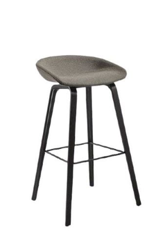 HAY AAS33 Barstol High  - Black Lacquered Oak / Hallingdal 153