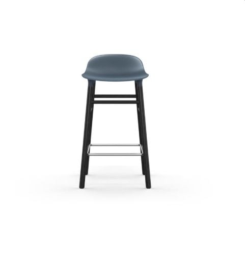 Normann Copenhagen Form Barhocker SH: 65 cm – Blau/Schwarze Eiche