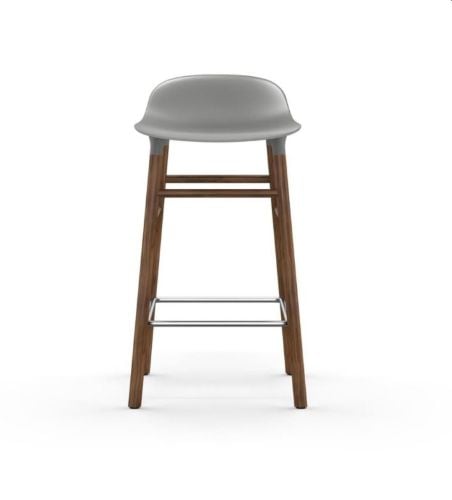 Normann Copenhagen Form Barhocker SH: 65 cm – Grau/Walnuss