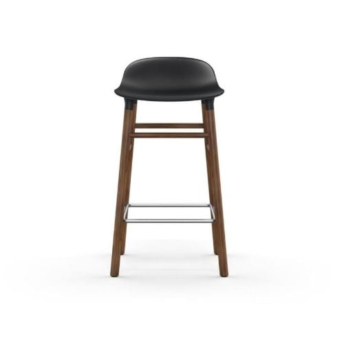 Normann Copenhagen Form Barhocker SH: 65 cm – Schwarz/Walnuss