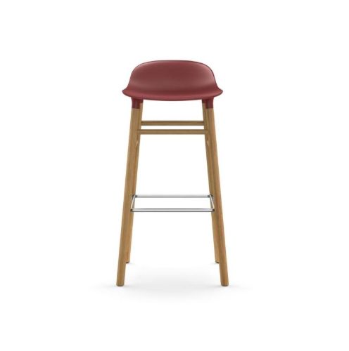 Normann Copenhagen Form Barhocker SH: 75cm - Rot/Eiche