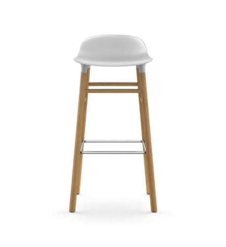 Normann Copenhagen Form Barhocker SH: 75cm – Weiß/Eiche