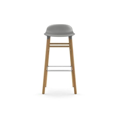 Normann Copenhagen Form Barhocker SH: 75 cm – Grau/Eiche