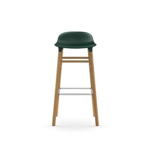Normann Copenhagen Form Barhocker SH: 75cm - Grün/Eiche