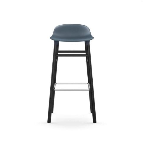 Normann Copenhagen Form Barhocker SH: 75 cm – Blau/Schwarze Eiche