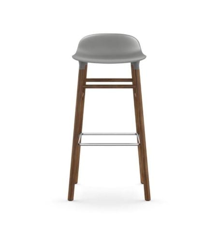 Normann Copenhagen Form Barhocker SH: 75 cm – Grau/Walnuss