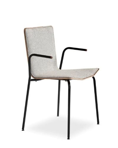 Skovby SM802 Esszimmerstuhl H: 82 cm - Weiß geölte Eiche / Grau
