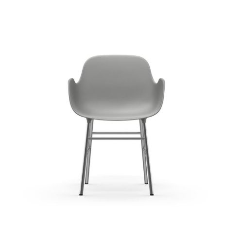 Normann Copenhagen Form Sessel SH: 44 cm – Grau/Chrom