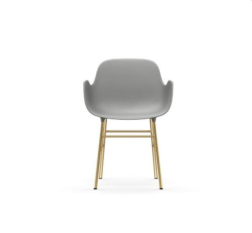 Normann Copenhagen Form Sessel SH: 44 cm – Grau/Messing