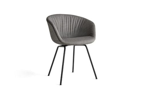 HAY AAC27 Soft About a Chair Spisebordsstol Fuldpolstret m. Armlæn  - Black Powder Coated Steel/Remix 152