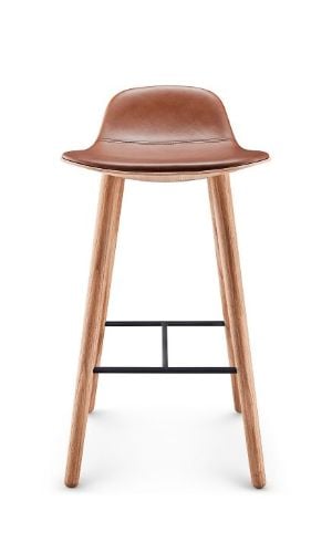 Eva Solo Abalone Barstol H: 75 cm - Olieret eg/Cognac læder