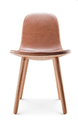Eva Solo More Abalone Spisestuestol H: 82 - Røget eg/Cognac læder