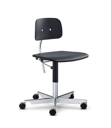 Montana Kevi 2533 Kontorstol  - Eg/Krom/Black Ultra Læder