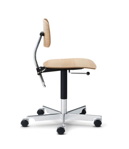 Montana Kevi 2533 Bürostuhl SH: 38-51 cm - Eiche/Chrom